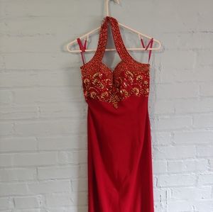 Retro formal red dress